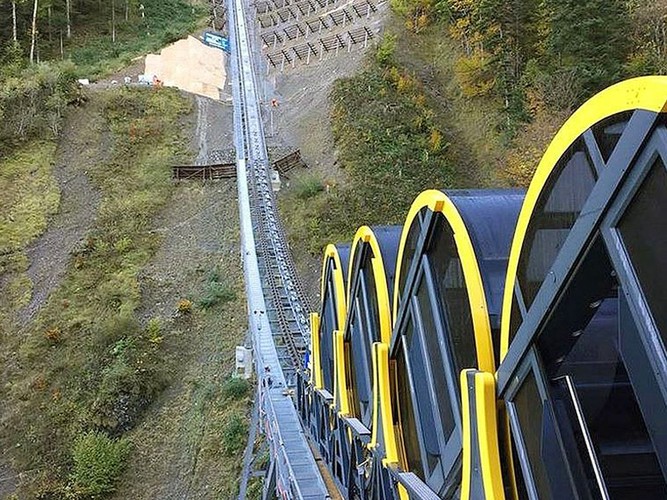 World Steepest Funicular Railway Stoosbahn